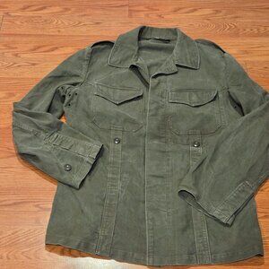 Wahler German Army Military Olive Green Field Shirt Womens Size 7 Grunge 1990s